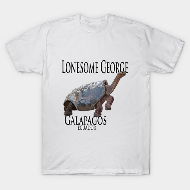 Lonesome George- Galapagos Turtle T-Shirt by leeloolook